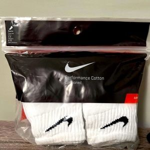Nike Performance Cotton Cushioned Quarter Socks 6 Pack (Brand New Unopened)